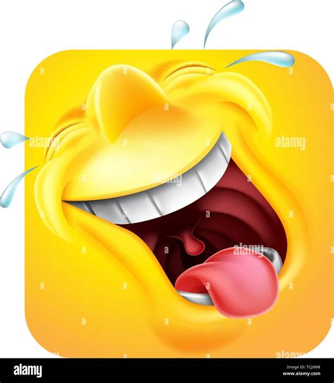 Laughing Emoji Emoticon Icon 3D Cartoon Character Stock Vector Image ...