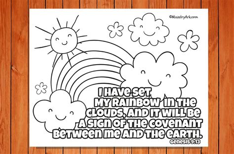 'Set My Rainbow' Printable (Genesis 9:13) • MinistryArk