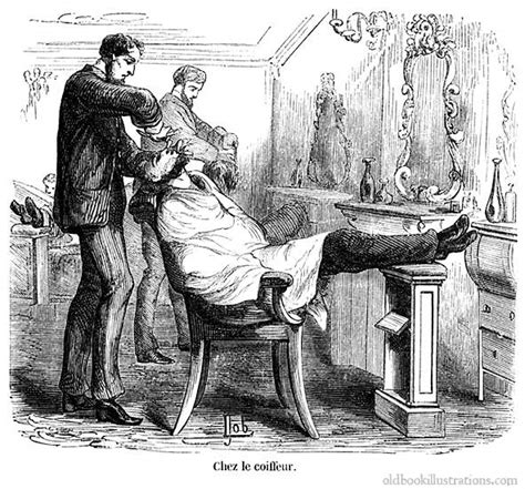 At the barber shop » Old Book Illustrations: pictures scanned from old ...