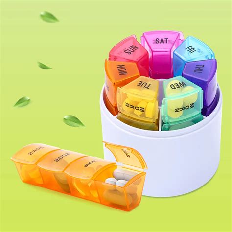 Aliexpress.com : Buy Pill Organizer, Weekly Pill Box Case (7 Day) BPA Free with Easy Open Design ...