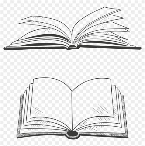 Graphics Scalable Vector Artwork Open Book Clipart - Open Books For Drawing, HD Png Download ...