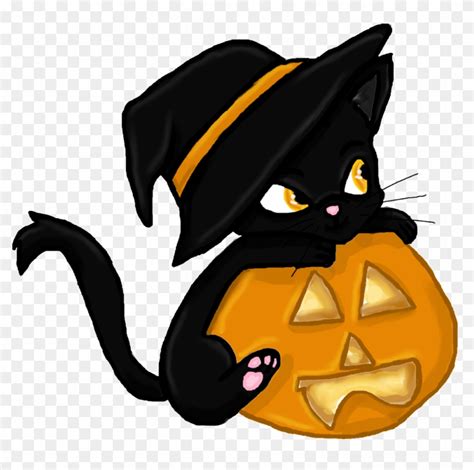Halloween Clipart Black Cat - Cartoon Halloween Black Cats, HD Png Download - 1024x969(#458074 ...