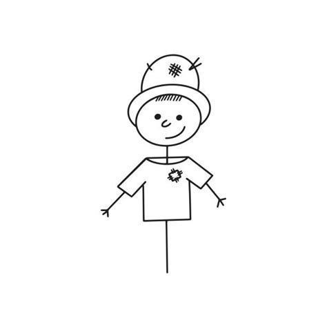 380+ Scarecrow Outline Drawing Stock Illustrations, Royalty-Free Vector ...