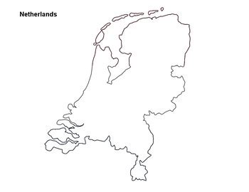 FREE - Netherlands Map Outline by The Harstad Collection | TpT