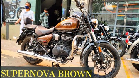 Royal Enfield Meteor 350 Supernova Brown Top model on road price ...