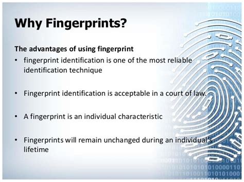 Fingerprint recognition