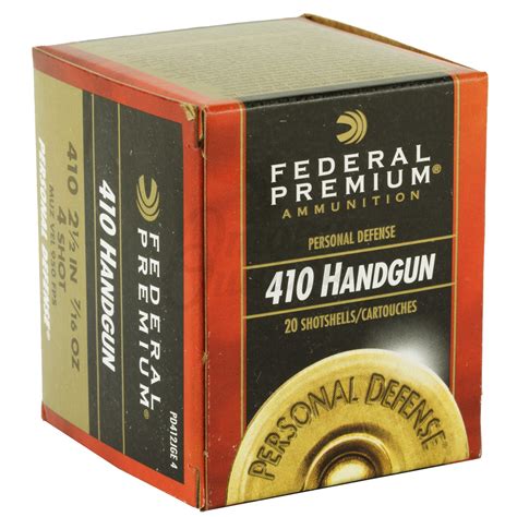 Federal Personal Defense Ammo 410 Bore 2.5" #4 Shot 20 Round Box ...