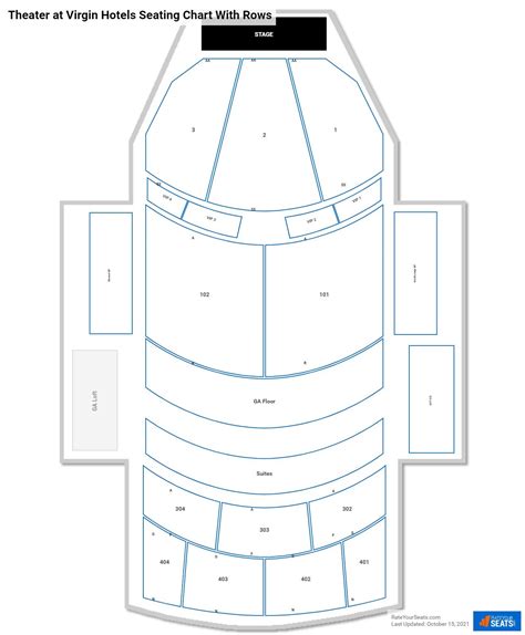 Theater at Virgin Hotels Seating Chart - RateYourSeats.com