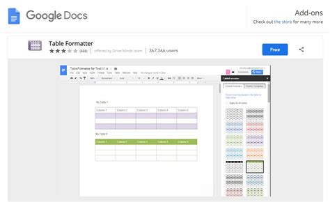 Make tables prettier in Google Docs with the Table Formatter add-on – Eduk8me