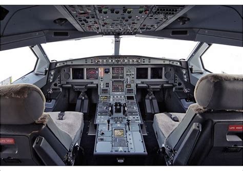 Airbus A330 cockpit. A2 Poster. Cockpit of an Airbus A330 airliner. The ...