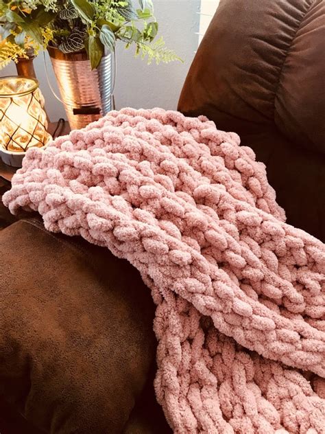 Hand Crocheted Chunky Blanket | Etsy