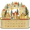 Homcom Wooden Christmas Advent Calendar For Kids And Adults With 24 ...