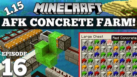 How To Build an AFK Concrete Farm in Minecraft #16 - YouTube