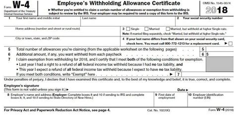 What Is Federal Withholding Exemptions Mean - Printable Forms Free Online