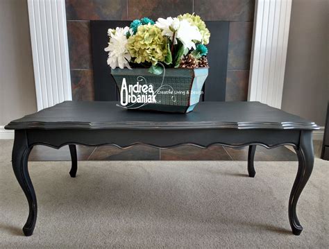 Black Painted Coffee Table - Black farmhouse coffee table rustic coffee ...