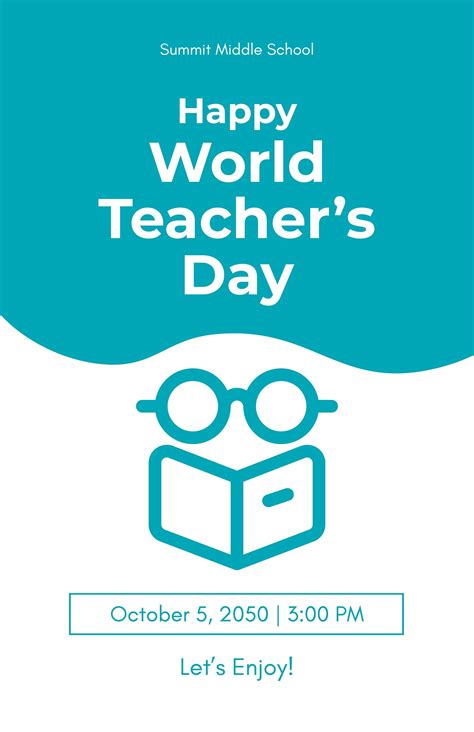 Teacher's Day Poster Templates in Word - FREE Download | Template.net