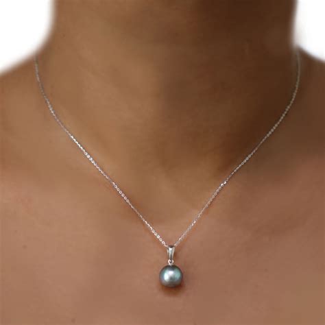 Tahitian Pearl White Gold Pendant – Hinerava Jewelry