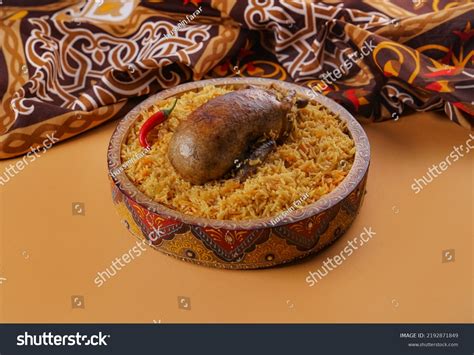 Arabic Cuisine Egyptian Traditional Stuffed Pigeon Stock Photo ...