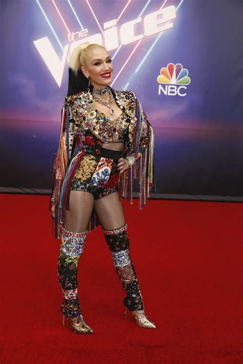 See Gwen Stefani's Rainbow Fringed Jacket on The Voice | POPSUGAR Fashion