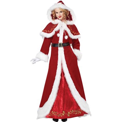 Deluxe Mrs. Claus Adult Costume - Walmart.com - Walmart.com