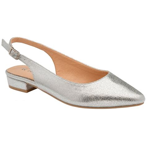 Buy Ravel ladies' Highlands flat shoes in silver online.