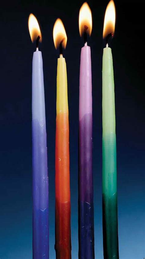 Premium Tri-Color Hanukkah Candles