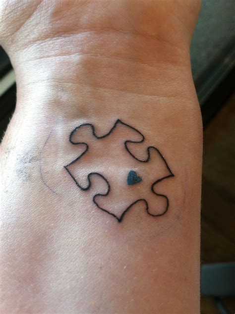 Autism puzzle piece tattoo | Puzzle piece tattoo, Puzzle tattoos, Pieces tattoo