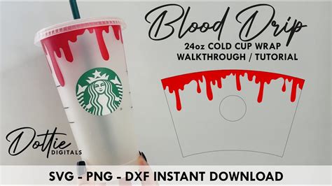 Blood Drip Halloween DIY Starbucks Cold Cup - Walkthrough Vinyl ...