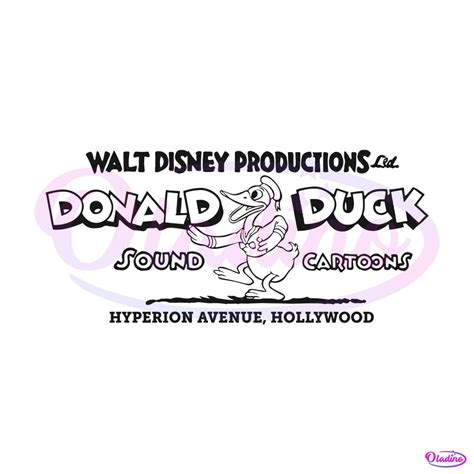 Donald Duck Disney Hyperion Studio Logo SVG File For Cricut