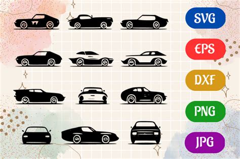 Cars | Black and White Logo Vector Art Graphic by Creative Oasis · Creative Fabrica