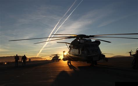 helicopters, Aircraft, Sunset, MH 53 Pave Low Wallpapers HD / Desktop ...