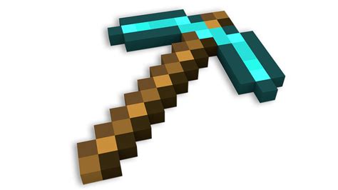 Minecraft Diamond Pickaxe render by zractal on DeviantArt