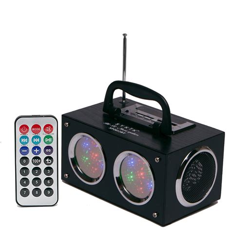 Sykik 97096145M Mini Bluetooth Boom Box with Dancing Light Show