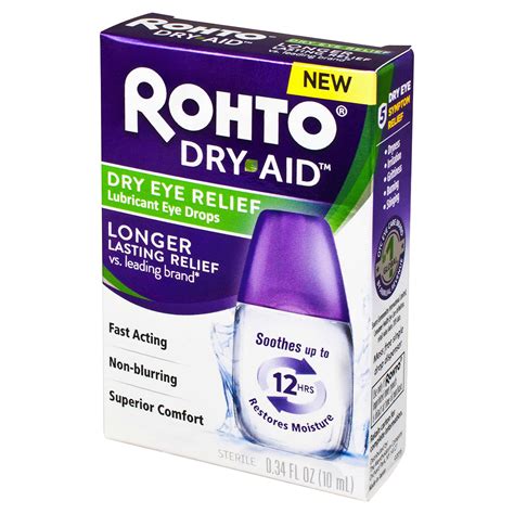 Rohto Dry-Aid Dry Eye Relief Eye Drops 0.34 fl oz | Shipt