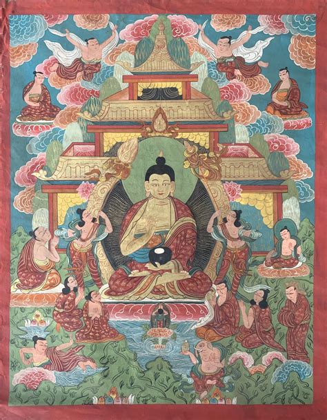 Early 20th Century Tibetan Thangka Painting in 2021 | Thangka painting ...