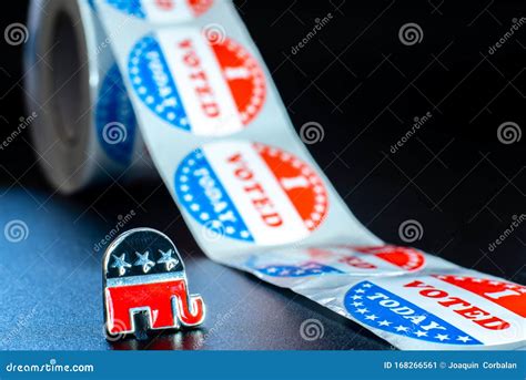 Emblem of the American Republican Party, an Elephant, Along with Voting ...