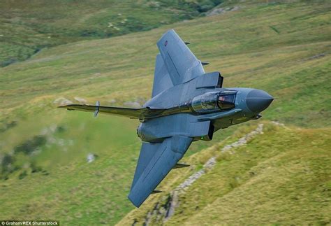 Photos: RAF Tornado jet flying so low walkers can look into cockpit ...