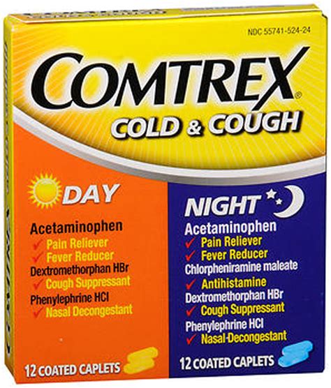 Comtrex Cold & Cough Coated Caplets Day/Night - 24 ct - The Online ...