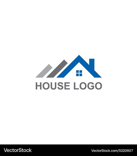 House roof construction abstract logo Royalty Free Vector