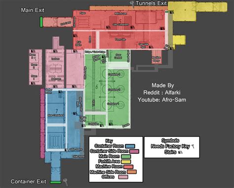 Map Of Factory Escape From Tarkov Postman