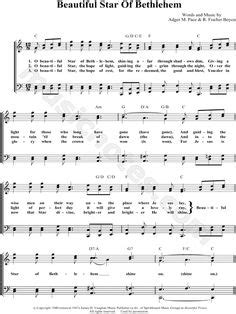 O Beautiful Star of Bethlehem | Free sheet music, Piano sheet music ...