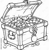 treasure Chest Drawing Coloring Activity Page For Kids Ready To Print  sketch template