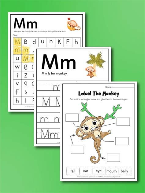 Monkey Worksheets For Kids [Free Printables]