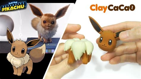 Pokemon Eevee Clay : Detective Pikachu (Warner Bros. Pictures) - Clay art No.0010 - YouTube