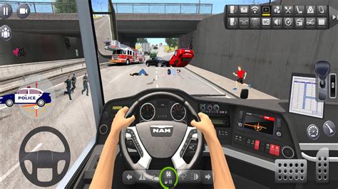 City Multiplayer Bus Driving At Highway Bridge Car Crash Area - Bus ...