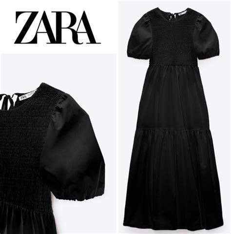 Dresses from ZARA, 2021 SS Zara Dress Summer, Zara Black Dress, Tear Dress, Vestidos Zara ...