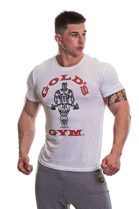 GOLDS GYM MUSCLE JOE T-SHIRT WHITE - bodybeautifulapparel.com