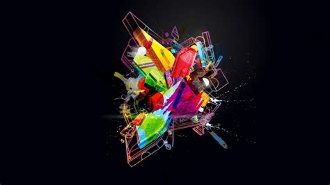 Wallpaper : colorful, digital art, abstract, 3D, space, minimalism ...