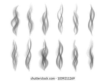 Gray Fire Smoke Isolated On White Stock Vector (Royalty Free) 1039211269 | Shutterstock