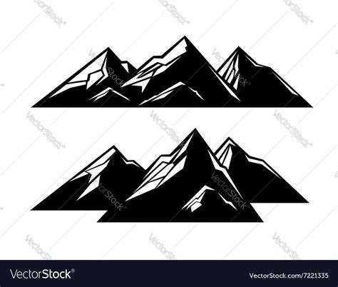 Black mountain Royalty Free Vector Image - VectorStock